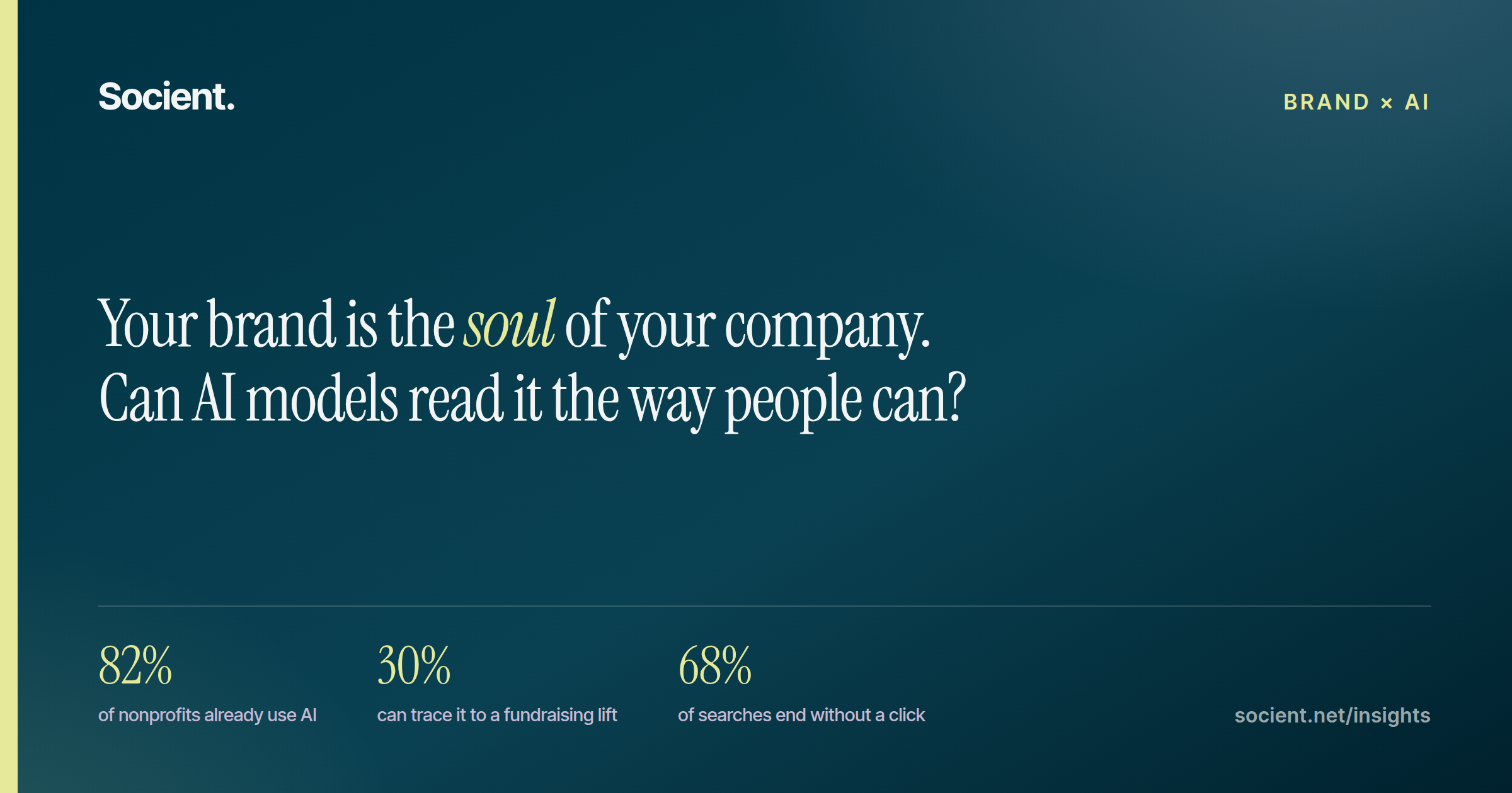 Your brand is the soul of your company. Can AI models read it the way people can? A Socient insight on branding for social enterprises in the AI era.