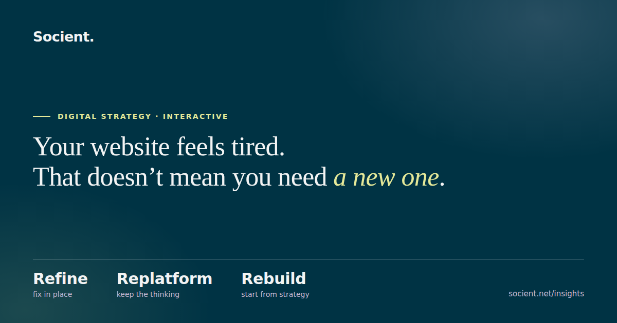 Revise or rebuild: an interactive nonprofit website decision diagnostic
